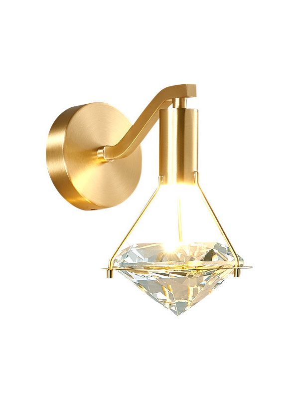 EPWL9046 Light Luxury Modern Bedroom Wall Lamp Bedside Small Chandelier Iron Art & Crystal Creative Living Room Background Wall Sconce