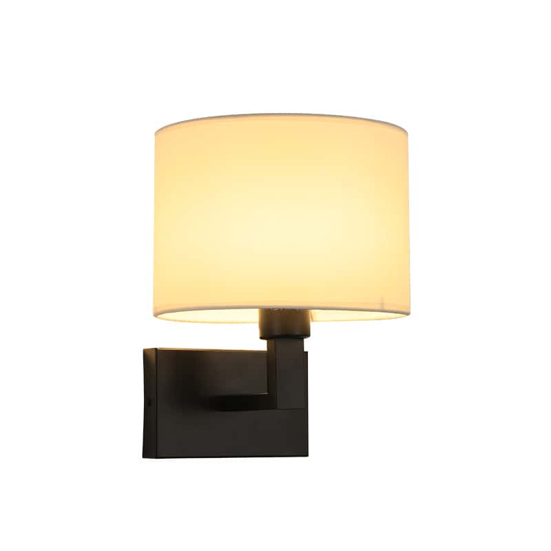 EPWL9055 Modern Fabric Shade Wall Lamp Soft Ambient Lighting Sconce for Bedroom, Living Room & Hotel