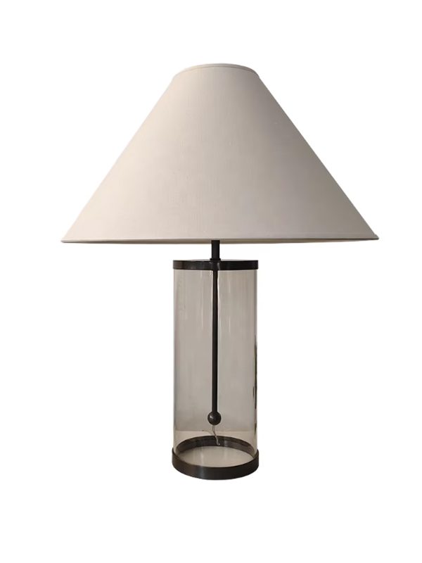 EPTL9060 Modern Minimalist Clear Glass Table Lamp Luxury Living Room Bedroom Study Bedside Home 2700K Soft Warm