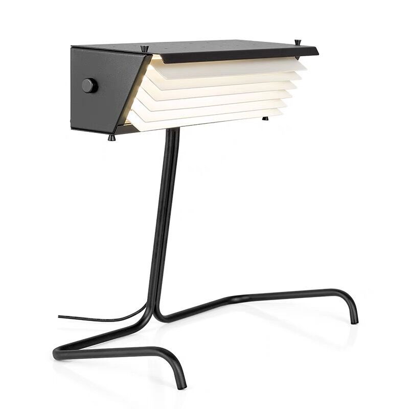 EPTL9040 Architectural Desk Lamp Layered Light Diffuser with Angular Metal Frame for Modern Offices, Studios, and Minimalist Interiors
