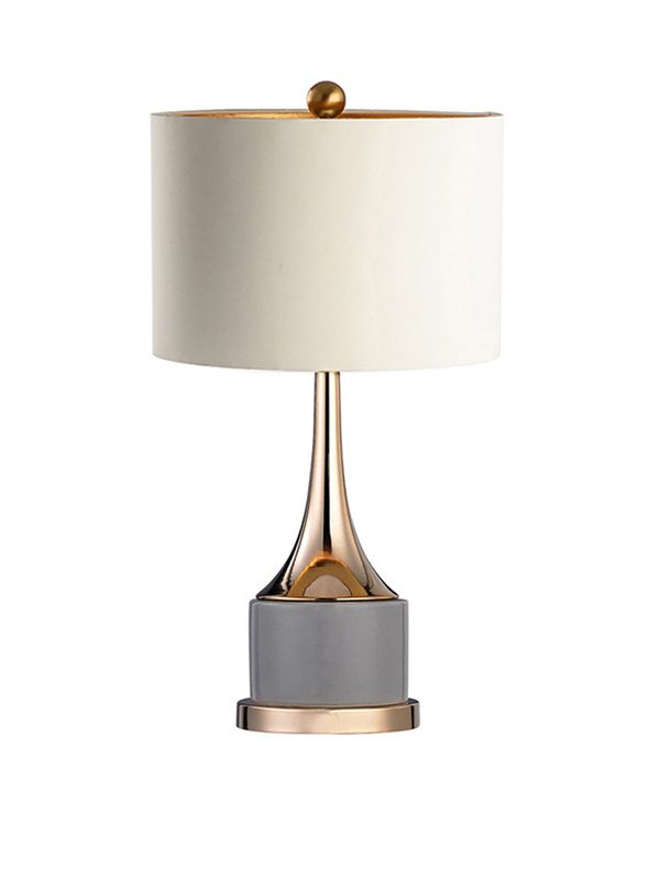 EPTL9026 Modern Luxury Table Lamp with Fabric Shade | Metal Body Decorative Desk Lamp for Bedroom & Living Room