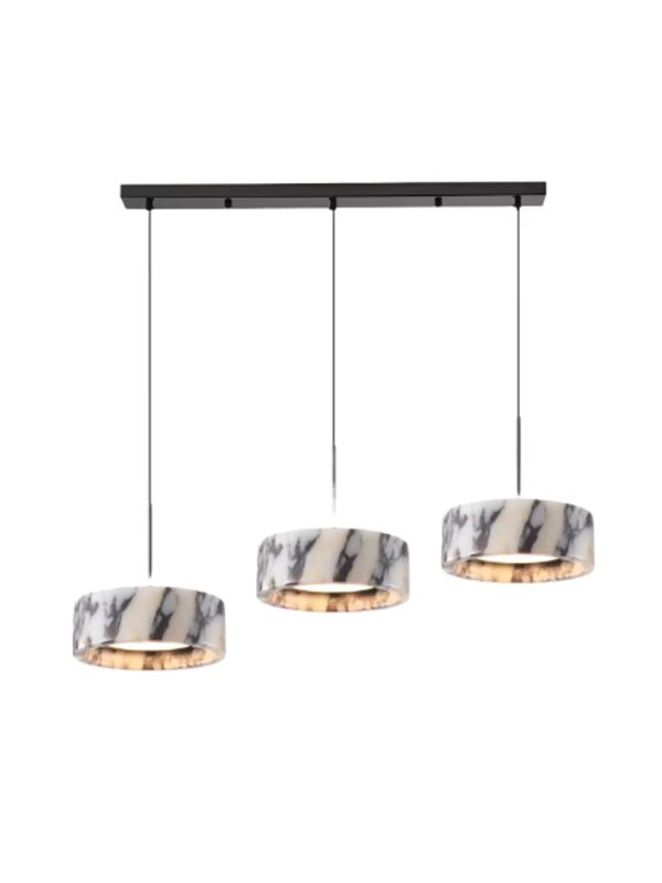 EPTL9016 Natural Stone Marble Pendant Modern LED Chandelier Dimmable Middle for Kitchen Island Dining Room Bedroom Restaurant Ceiling
