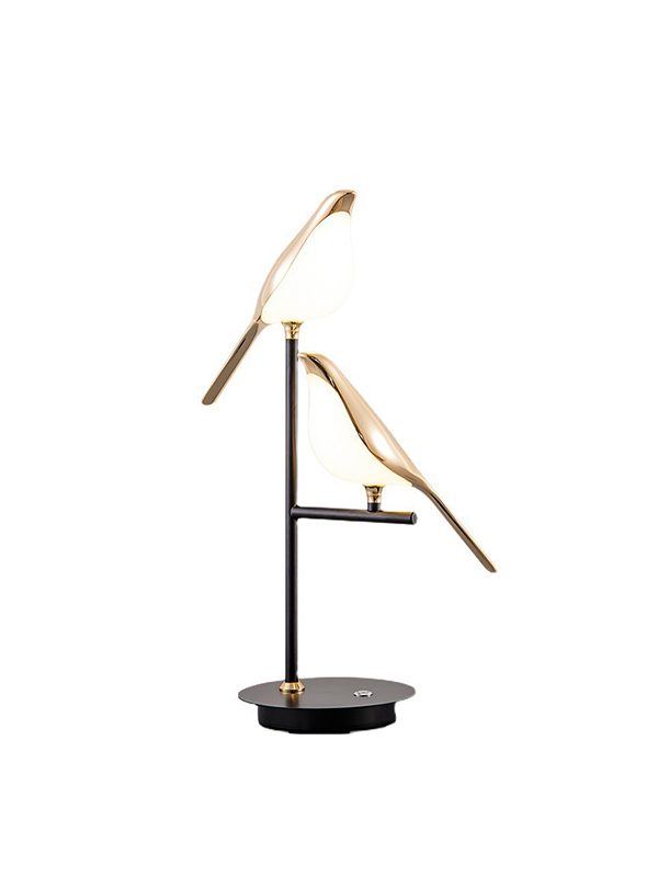 EPTL9010 Modern Luxury Metallic Bird Table Lamp Dual Sculptural LED Art Light for Living Room & Bedroom Decor