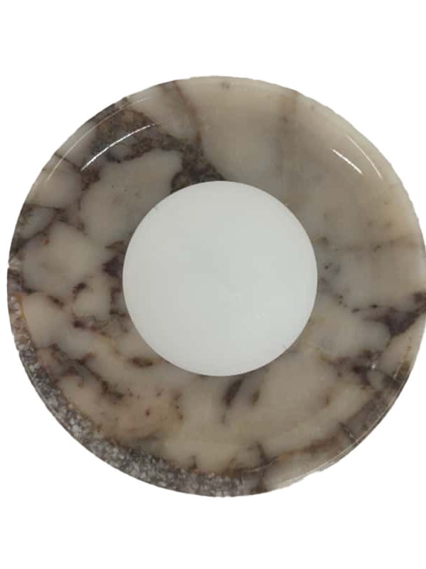 EPWL9033 Luxury Round Marble Wall Lamp | Modern Decorative Wall Sconce with Glass Globe Shade