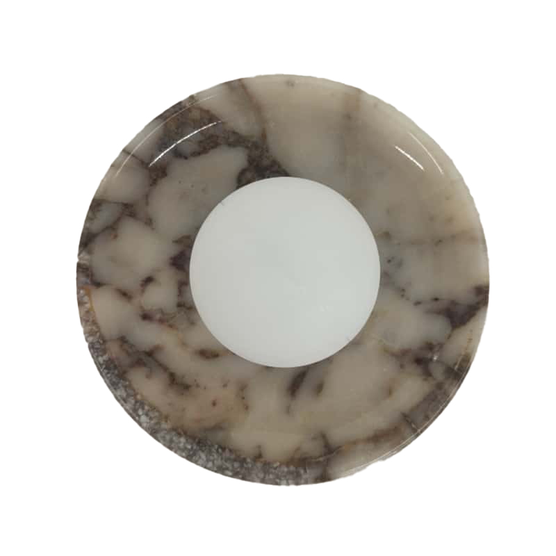 EPWL9033 Luxury Round Marble Wall Lamp | Modern Decorative Wall Sconce with Glass Globe Shade