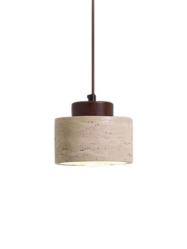 EPPL9076 Japanese Wabi-Sabi Vintage Creative Chandelier Yellow Cave Stone Pendant Lights for Restaurant Bar & Simple Bedroom Bedside