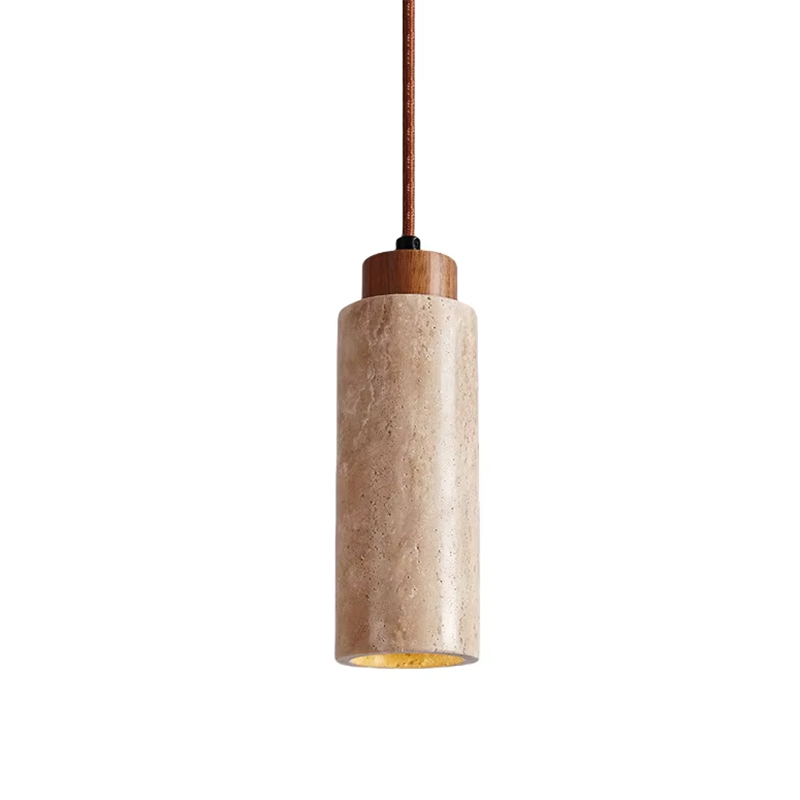 EPPL9064 Modern Wabi Sabi Style LED Pendant Light Natural Yellow Stone Adjustable Height Decorative Chandelier for Home Room