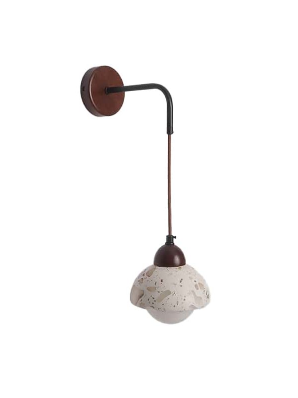 EP-ST036 Nordic Terrazzo Pendant Wall Light Modern Hanging Wall Lamp with Wood and Iron for Bedroom and Living Room