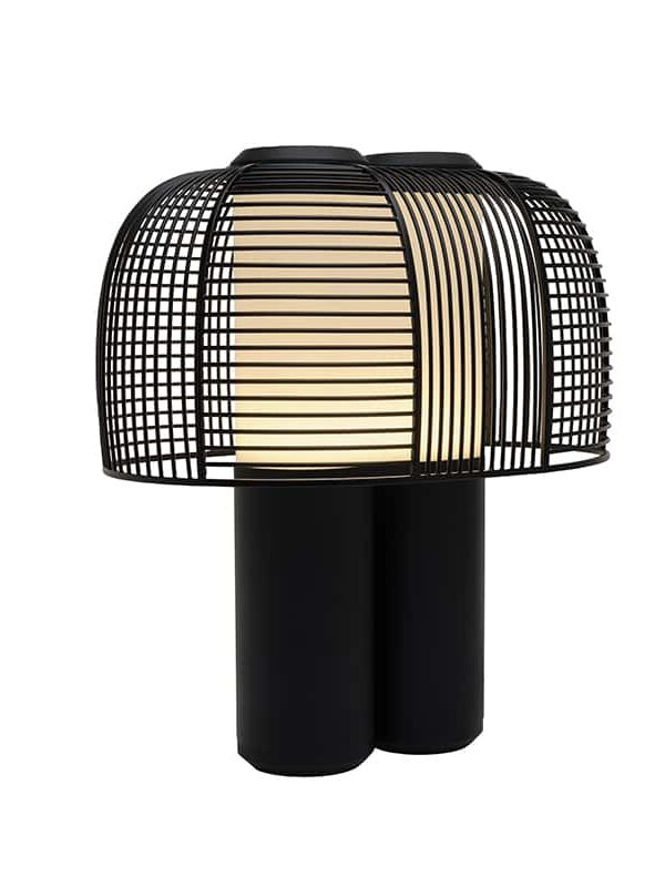 EPTL9038 Modern Black Iron Table Lamp with Dual E14 Bulbs, Stylish Desk Lighting for Living Room, Bedroom, Office Energy-Efficient Decor