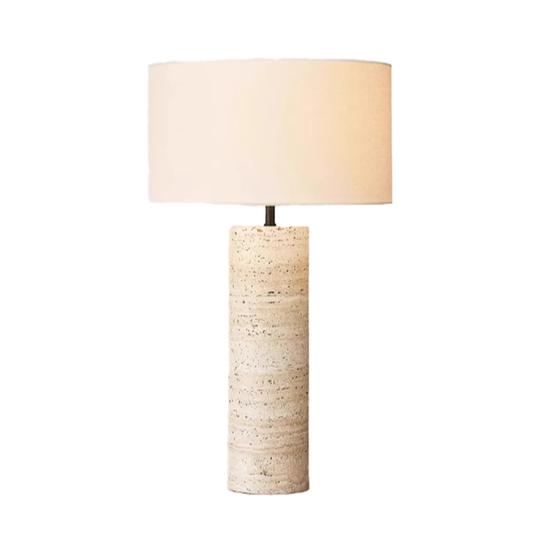 EPTL9155Luxury Stone Base Table Lamp with Fabric Shade
