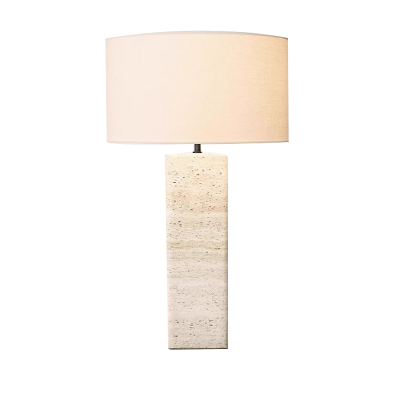 EPTL9156 Tall Rectangular Stone Table Lamp for Living Room & Bedroom Lighting