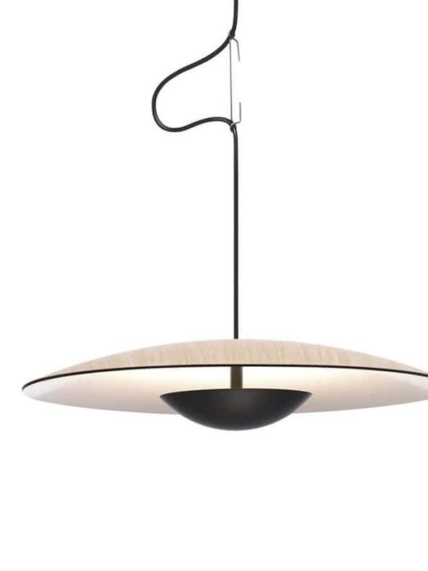 EPPL9097 Modern Iron Pendant Light, Minimalist Ultra-Thin Disc Hanging Lamp for Living Room, Dining Room, Hotel