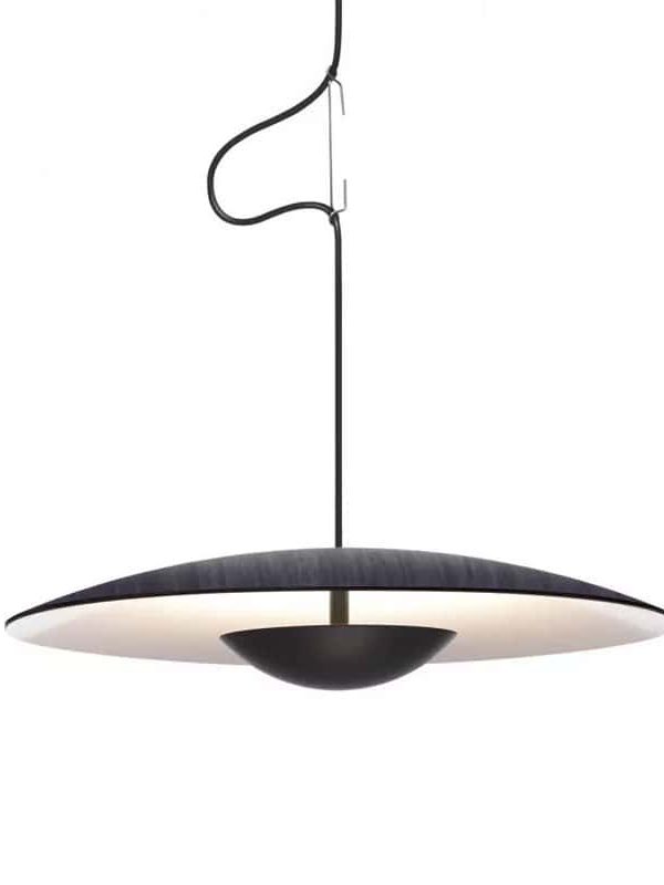 EPPL9098 Modern Iron Pendant Light, Minimalist Ultra-Thin Disc Hanging Lamp for Living Room, Dining Room, Hotel