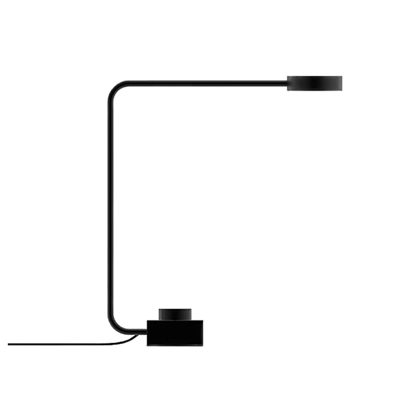 EPTL9167Minimalist Iron Desk Lamp UltraSlim LED Task Light with Geometric Base and Matte Black Finish for Office and Modern Interior Use