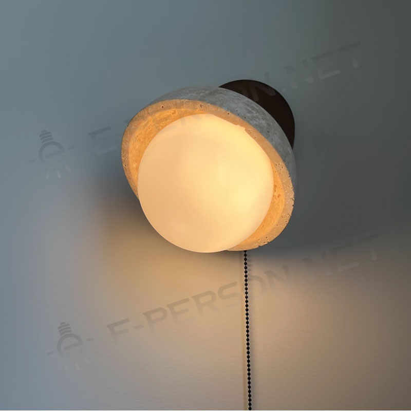 Travertine wall lamp (10)