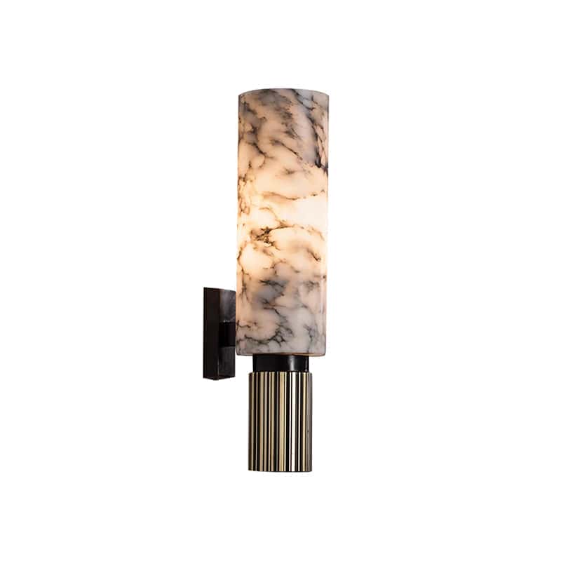 EPWL9201 Luxury Copper and Marble Stone Wall Lamp