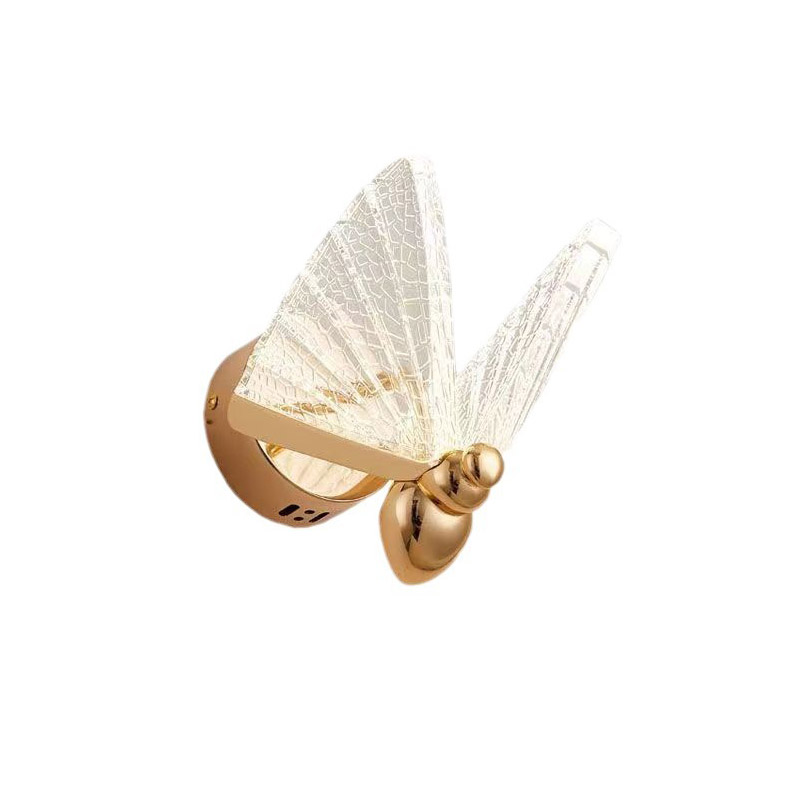 EPWL9114 Elegant Butterfly  Wall Light | Modern LED Wall Sconce with Gold Finish for Bedroom, Living Room, and Hallway Decor