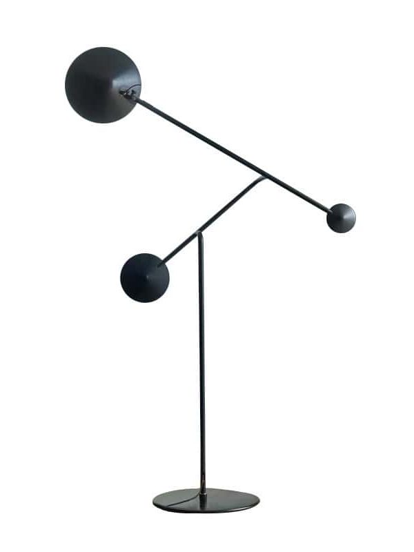EPFL9104 Modern Double Arm Black LED Floor Lamp | Geometric Adjustable Iron Standing Lamp for Living Room & Office