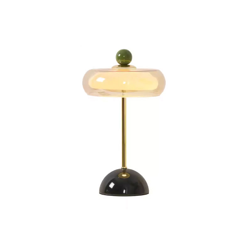 EPTL9226 Modern Glass Table Lamp with Colorful Base Decorative Desk Lamp