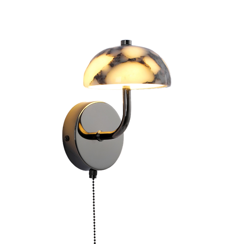 EPWL9196 Minimalist Metal Wall Lamp with Dome Shade for Bedroom & Living Room