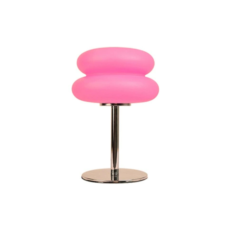 EPTL9171 Modern Pink Glass Table Lamp, Contemporary Decorative Bedside Lamp for Bedroom Living Room