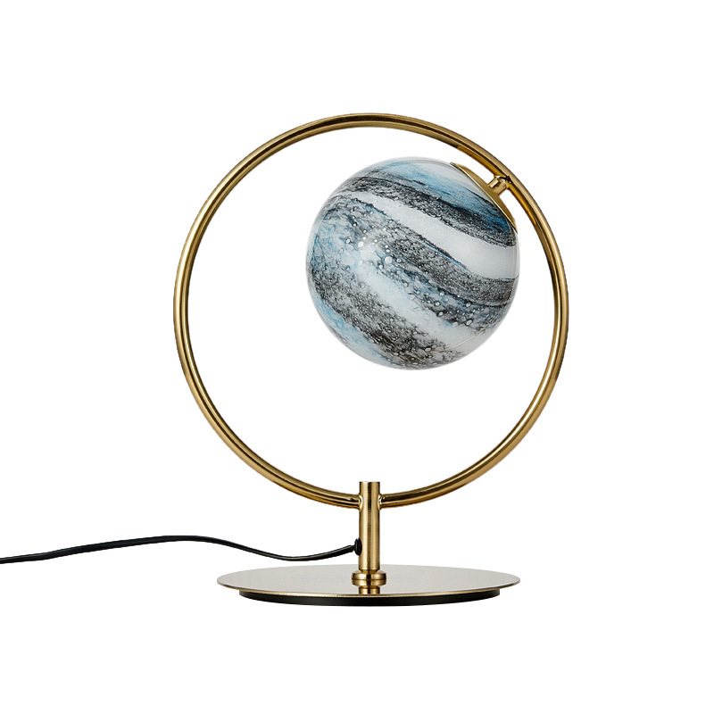 EPTL9222Modern Simple DC LED Planet Orb Ring Table Lamp