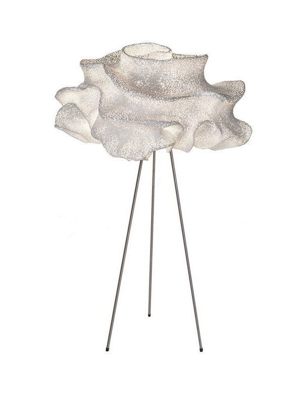 EPFL9114 Modern Cloud-Shaped Floor Lamp  Artistic Ruffled Fabric Light for Bedroom, Living Room, or Gallery Decor