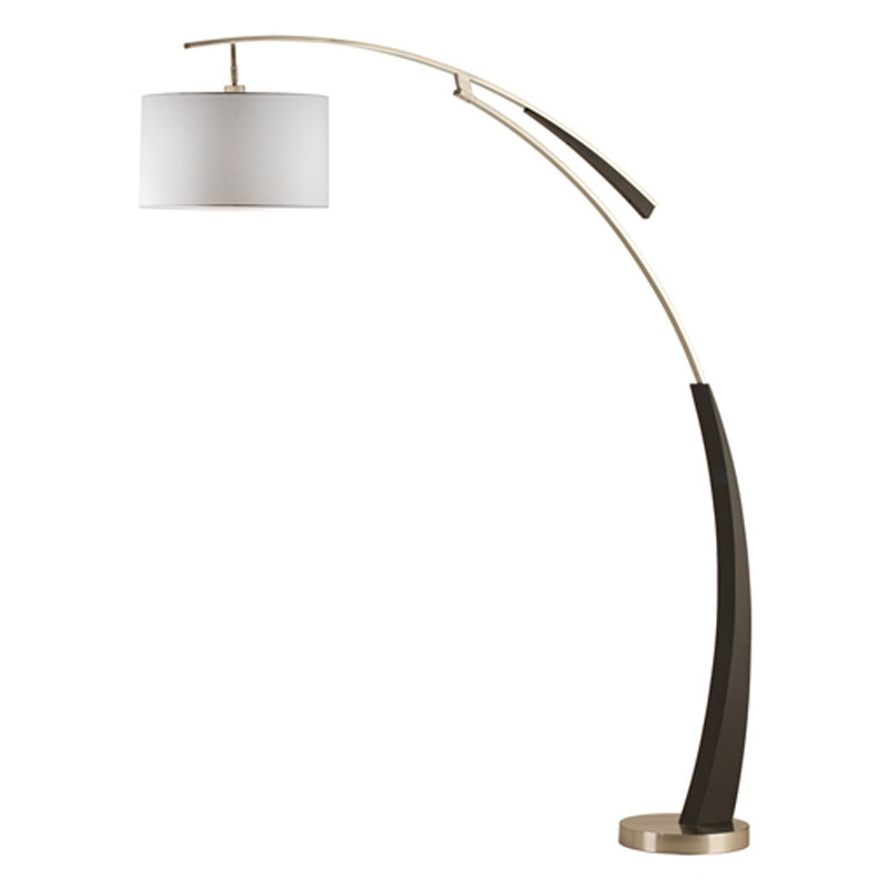 EPFL0478Modern Arc Floor Lamp with Fabric Shade