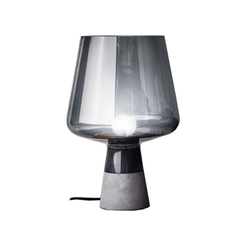 EPTL0526Elegant Modern Glass Table Lamp with Concrete Base and Cup Shape Desk Lamp