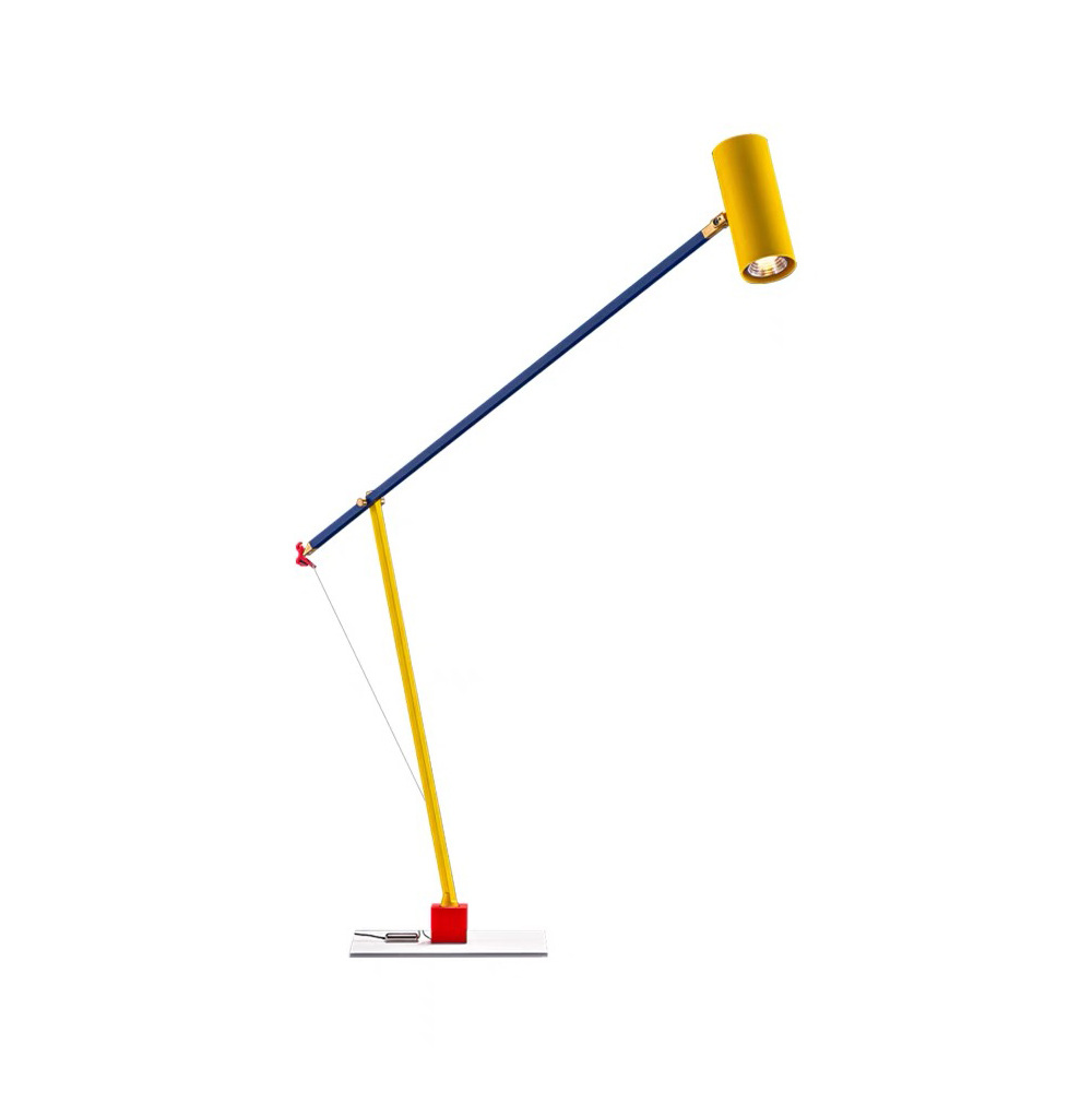 EPFL0377Postmodern Colorful LED Floor Lamp with Adjustable Arm and Metal Shade