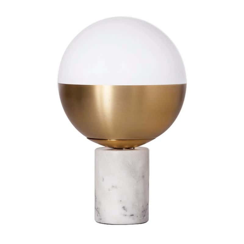 EPTL0533Elegant Half Glass Half Brass Ball Table Lamp