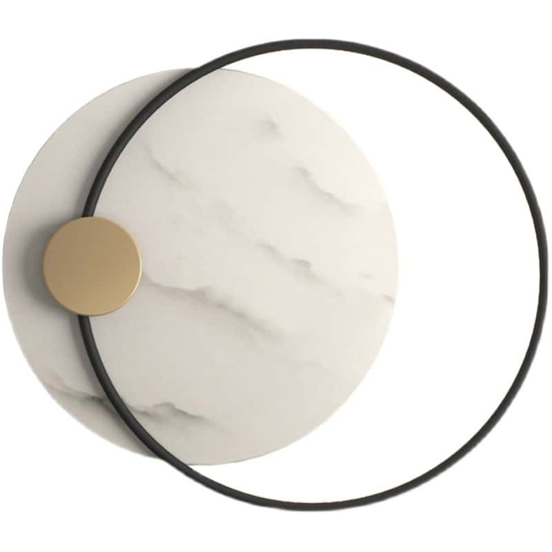 EPWL0343Modern Marble Effect LED Wall Lamp Creative Round Decorative Sconce
