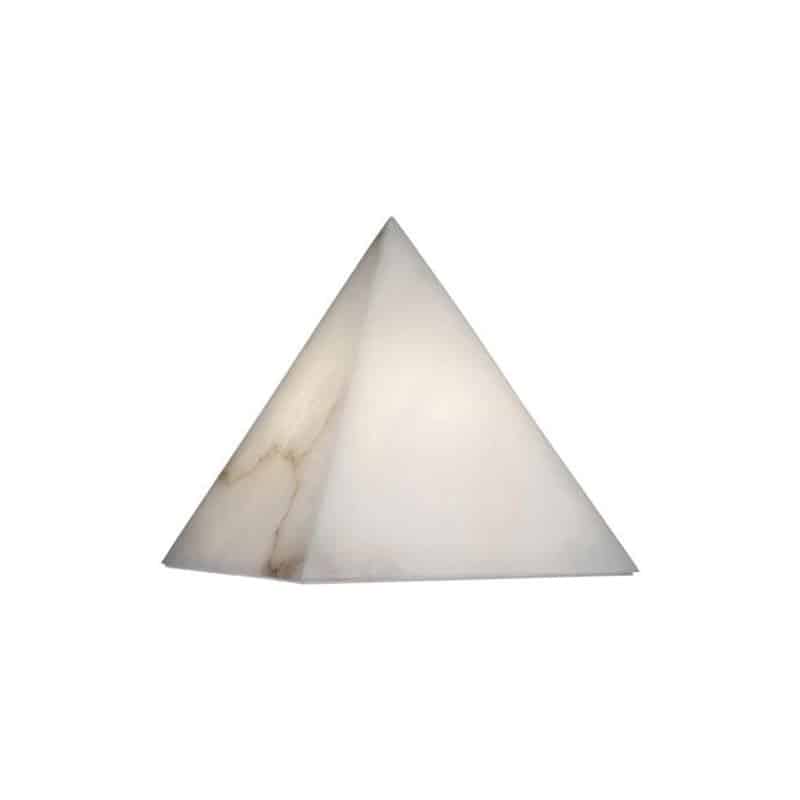 EPTL0535Modern Pyramid Table Lamp Alabaster Light for Ambient Elegance