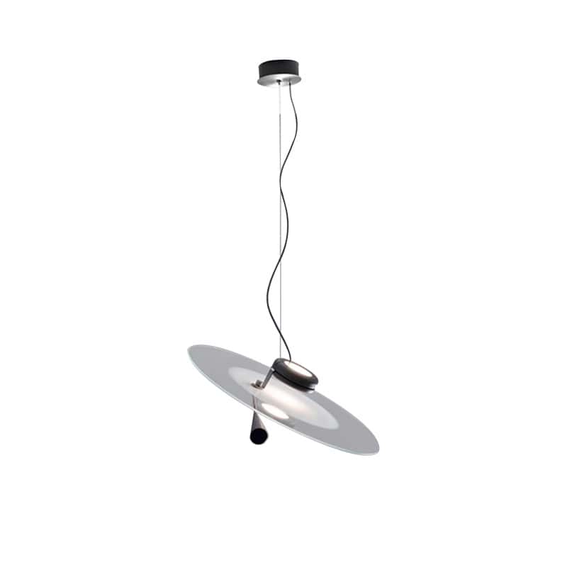 EPPL9297Modern LED Pendant Light, Acrylic and Metal Floating Disc Lamp