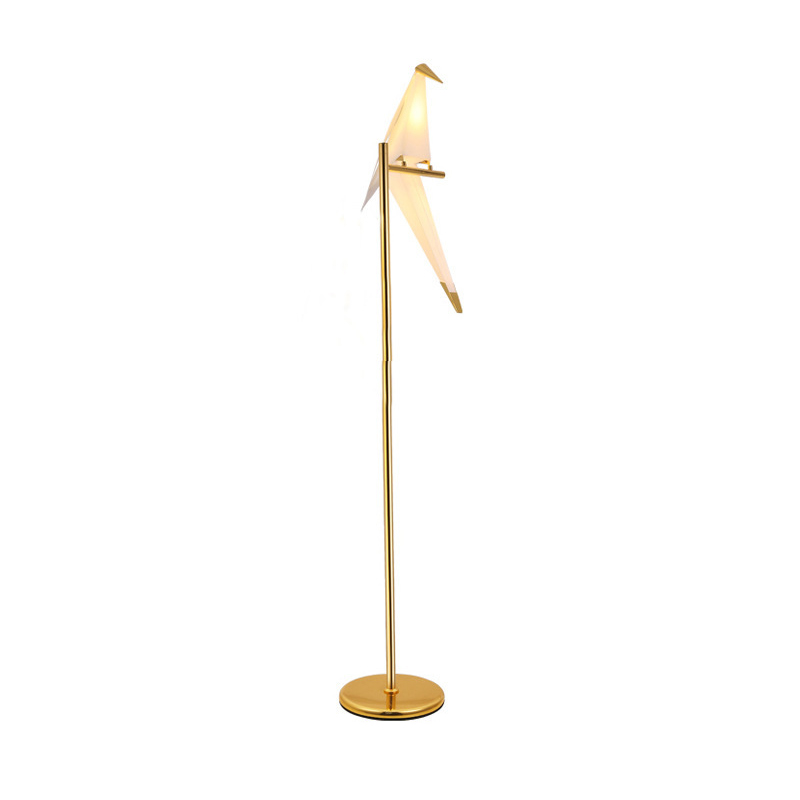 EPPL0501Creative Bird Series Bedroom Iron Crystal Shade Modern Led Floor Lamp