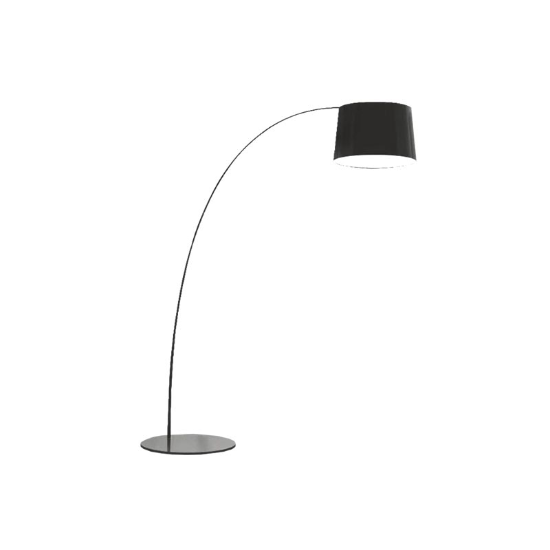 EPFL0404Modern Arc Floor Lamp with E27 Base Black Metal Shade LED Standing Lamp