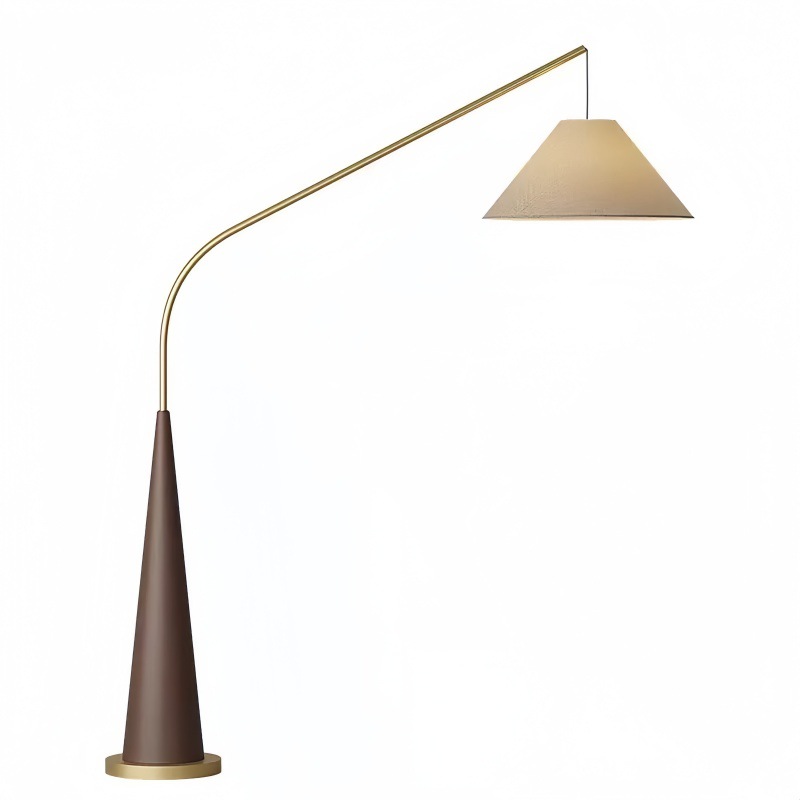 EPFL0367Modern E27 Arc Floor Lamp with Cone Base Minimalist LED Hanging