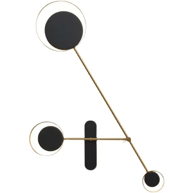 EPWL0339Modern Geometric LED Iron Wall Lamp Black Linear Decorative Sconce