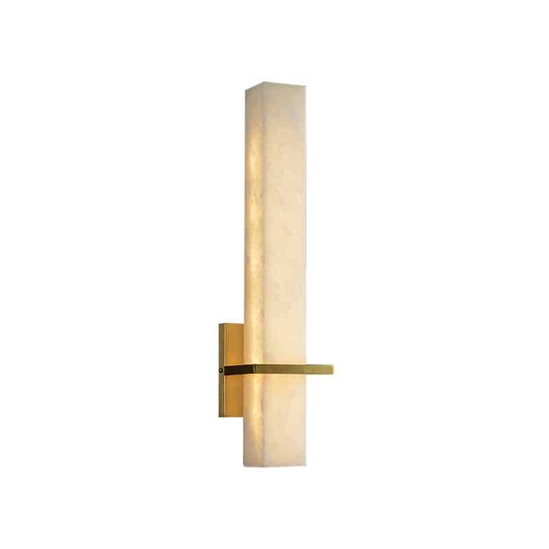 EPWL0536Luxury Alabaster Wall Lamp with Brass Base