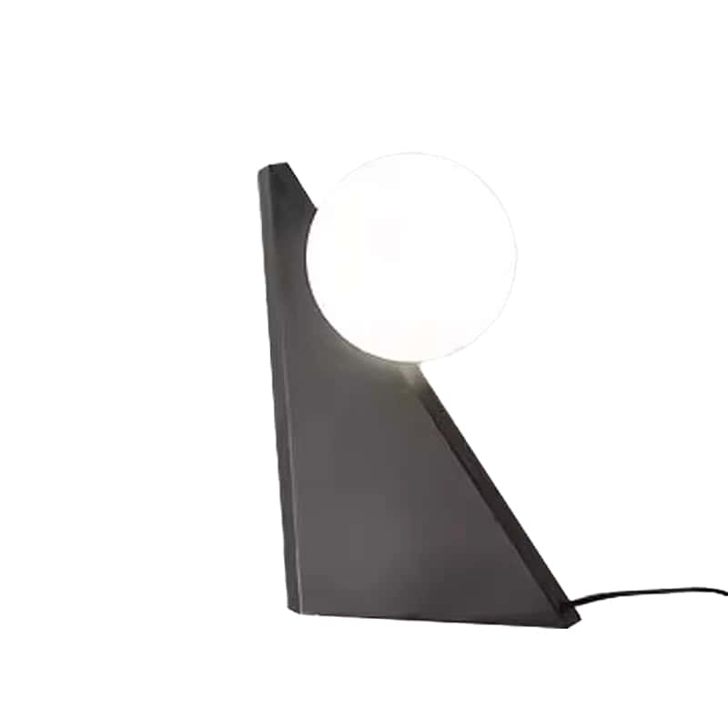EPTL9262 Modern Minimalist Triangle Base LED Table Lamp with Glass Globe
