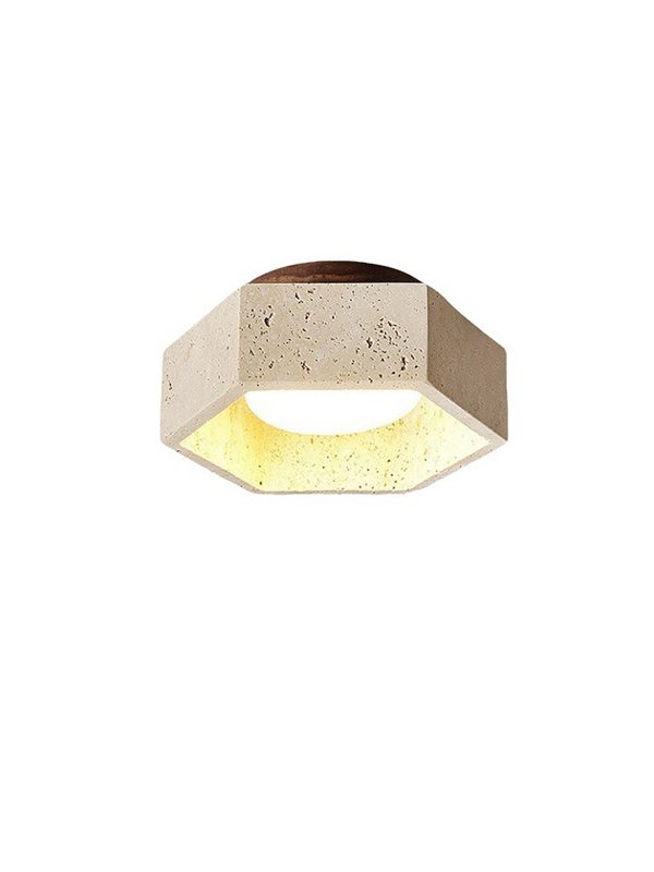 EPCL0453Natural Travertine Stone Ceiling Light