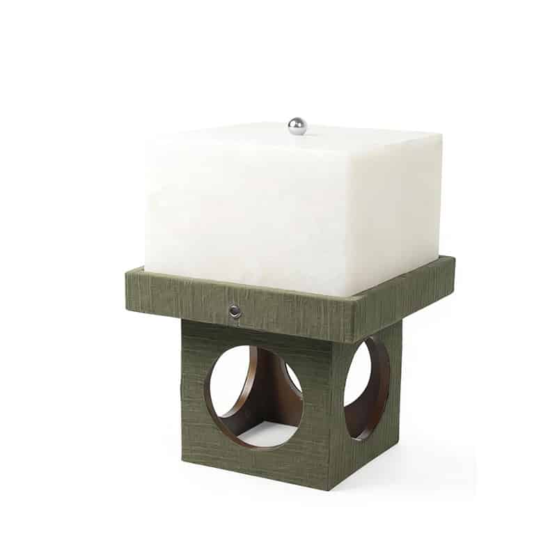 EPTL0553Modern Alabaster Table Lamp Natural Stone Cube Decorative Accent Lamp
