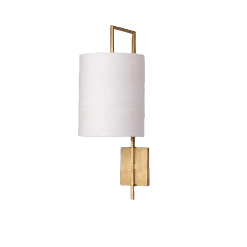 EPWL0752Modern Fabric Wall Lamp Gold Metal Wall Sconce Bedside Wall Light