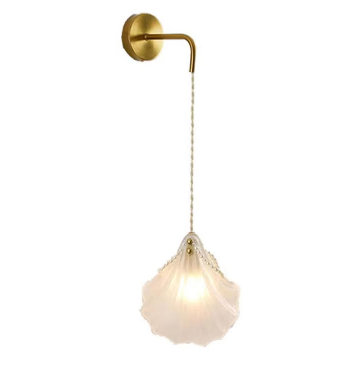 EPWL0830Modern Shell Wall Lamp Pull Chain Switch Decorative Wall Sconce