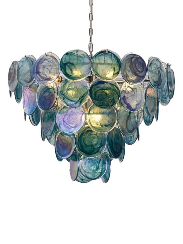 EPPL0797Luxury Blue Glass Chandelier Modern Decorative Ceiling Light