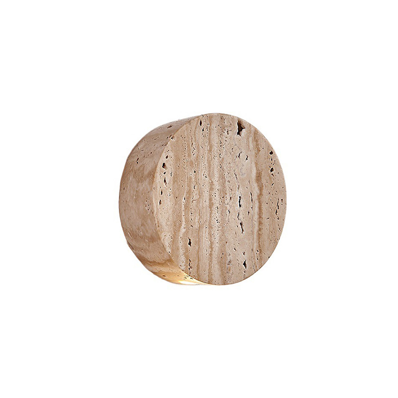 EPWL0951Luxury Round Travertine Wall Light