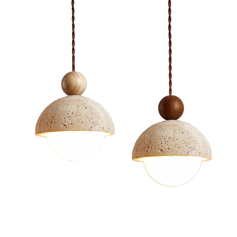 EPPL0949Modern Travertine Pendant Lamp Natural Stone Hanging Light