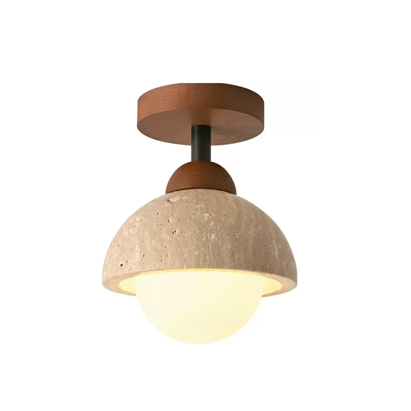 EPCL0987Modern Travertine Flush Ceiling Light