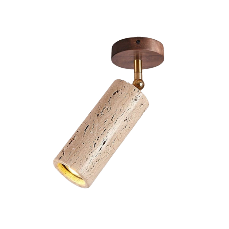 EPCL0960Modern Travertine Ceiling Spotlight Adjustable Natural Stone Surface Mounted Downlight for Living Room