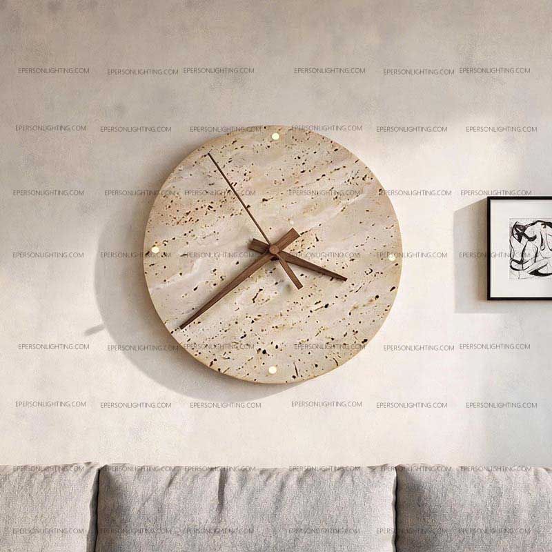 travertine wall clock (2)
